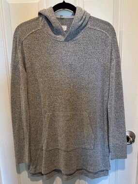 Lou & Grey Cozy Heather Gray Hooded Pullover Size XS
